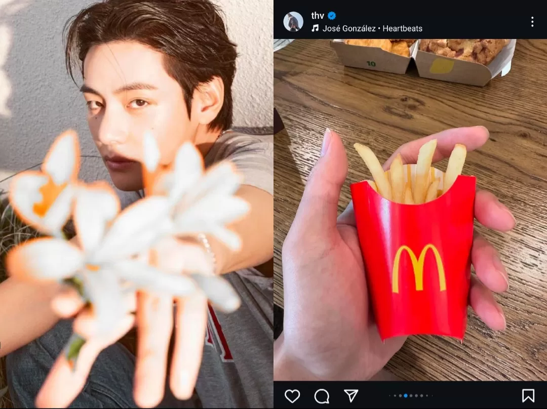 Dianggap Tidak Berempati, Fans Minta Taehyung V BTS Hapus Foto McD dari Instagramnya